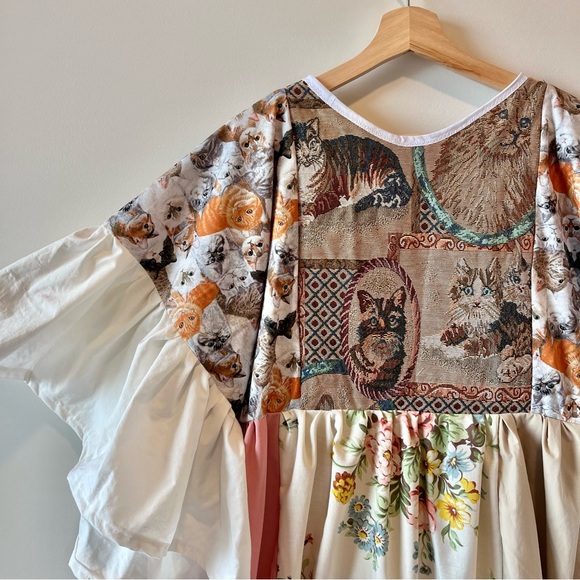 Cats “Moonlit Meow” Handmade Quilted Jasmine Dress | SKU 11165 - Picture 14 of 16